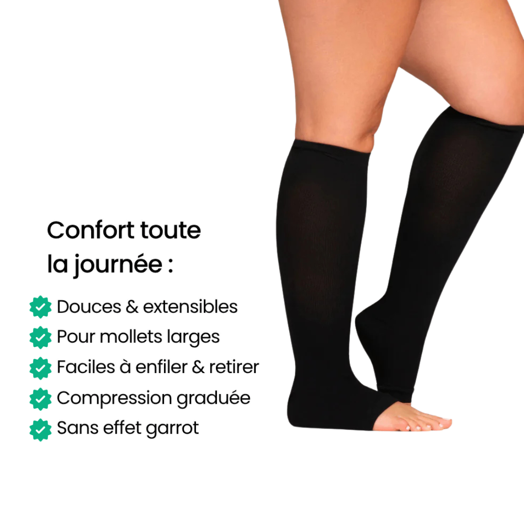 Chaussettes de compression pieds ouverts